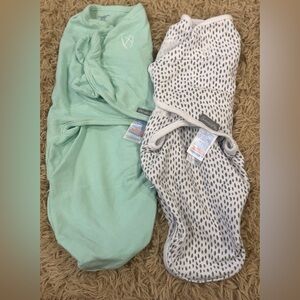 SwaddleMe Mint Green & Gray Dot Sleep Sack Set